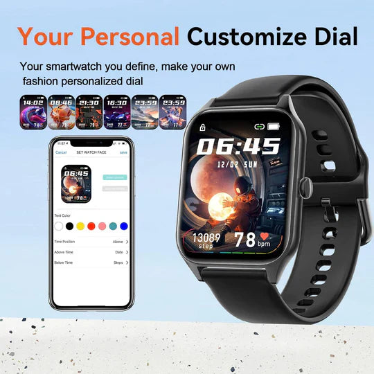 Smartwatch with Non-Invasive Blood Glucose Monitor & Fitness Tracking