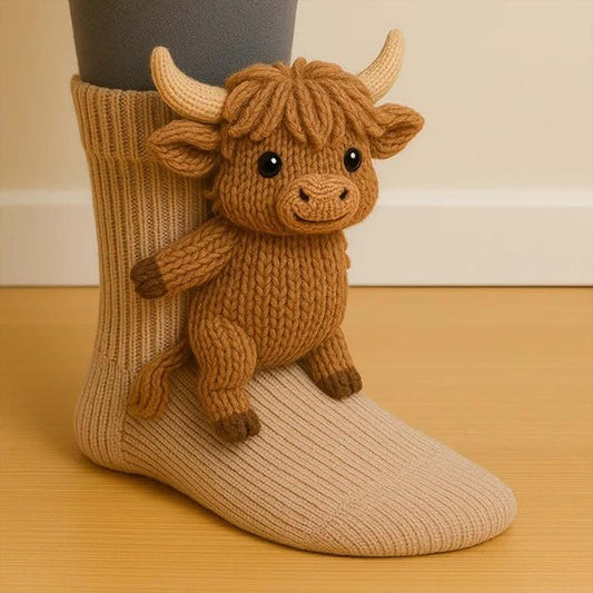 3D Knitted Animal Hug Socks