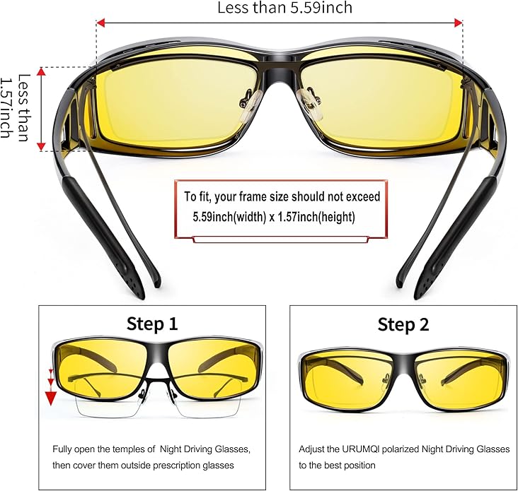 Driving Glasses Polarized Night Anti Glare Lightweight Vision Glasses