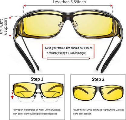 Driving Glasses Polarized Night Anti Glare Lightweight Vision Glasses