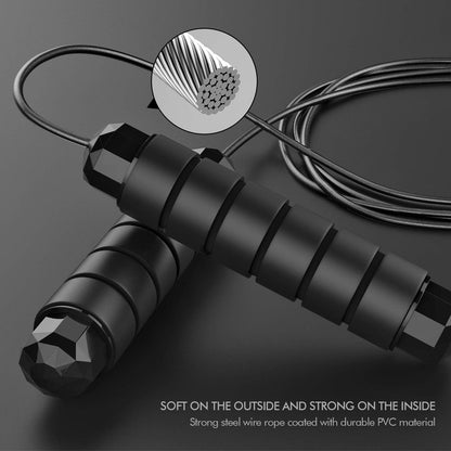 Jump Rope Adjustable Speed Fitness Skipping Rope Steel Cable