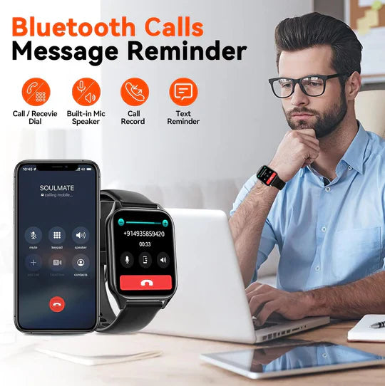 Smartwatch with Non-Invasive Blood Glucose Monitor & Fitness Tracking