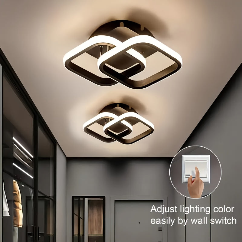 Modern Square LED Ceiling Light | 3-Colour Dimmable with Wall Control