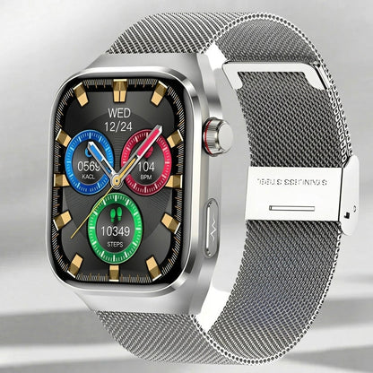 ECG Smart Watch | Heart Rate, Blood Oxygen & Sleep Tracking | IP68 | Bluetooth Calling | 650mAh | 2.04" AMOLED