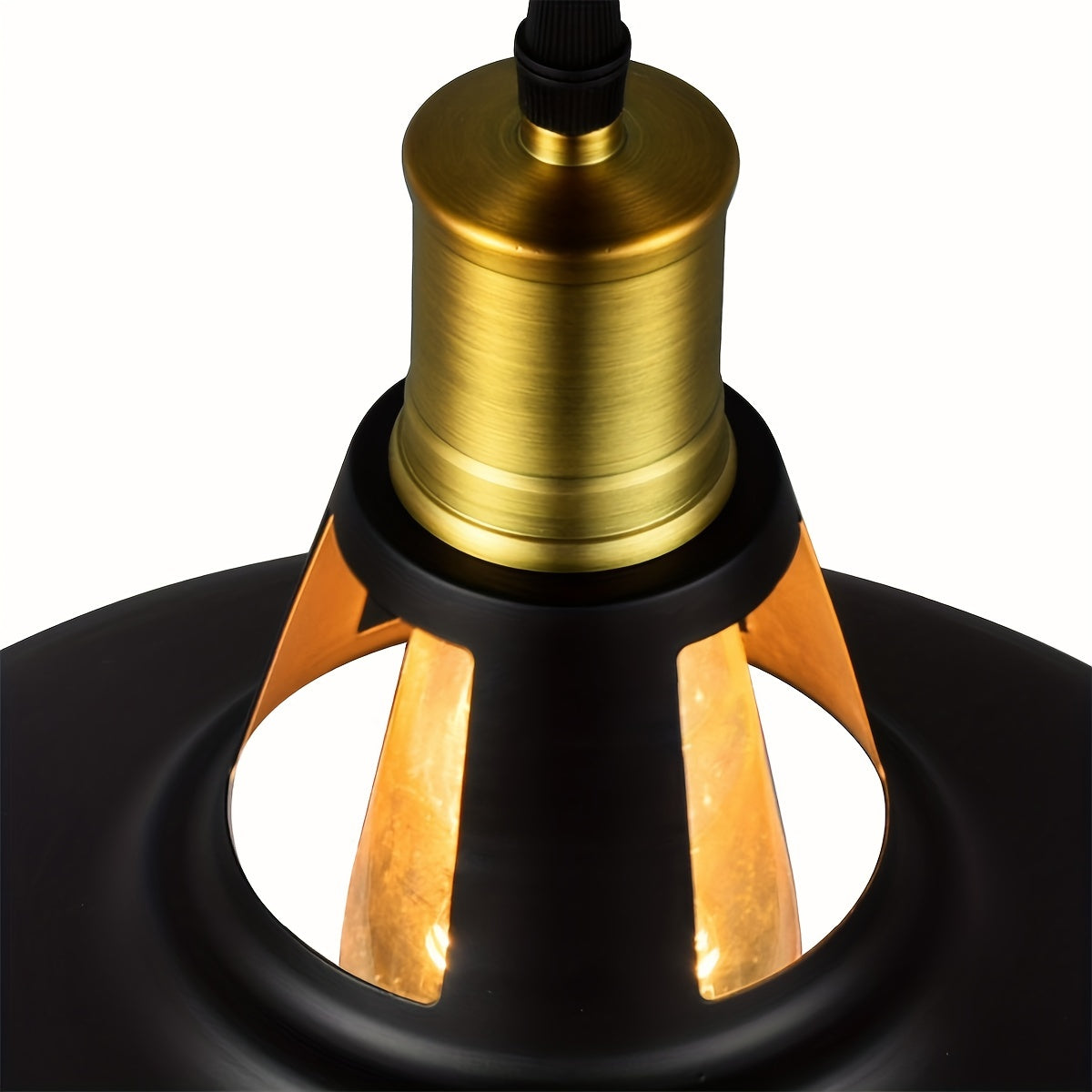 Traditional Metal Pendant Light Set (3-Piece) | Industrial Varnished Design