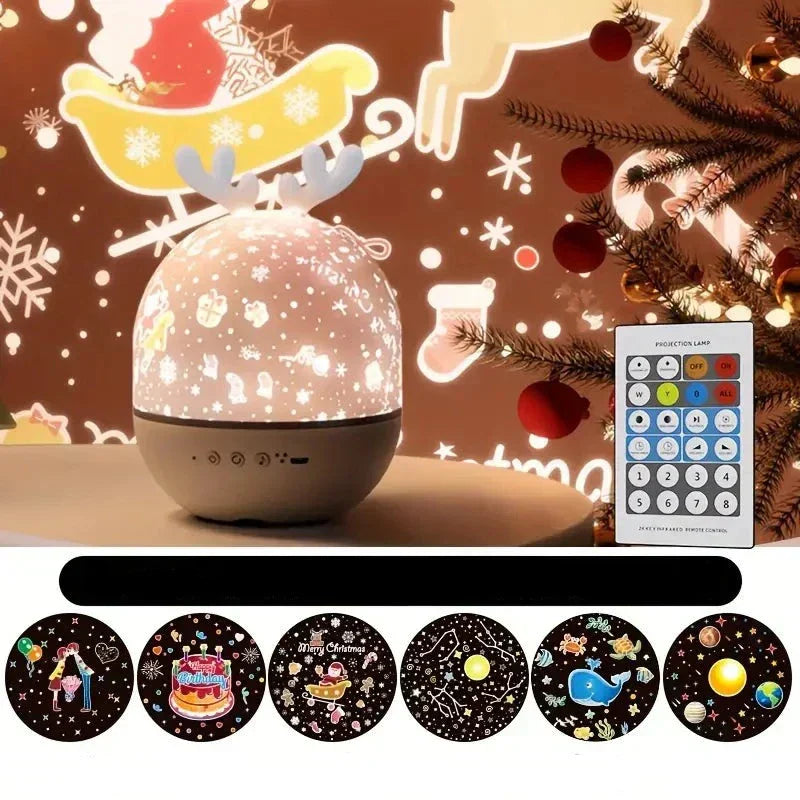 Star Projector Night Light | Soothing Galaxy Ceiling for Kids