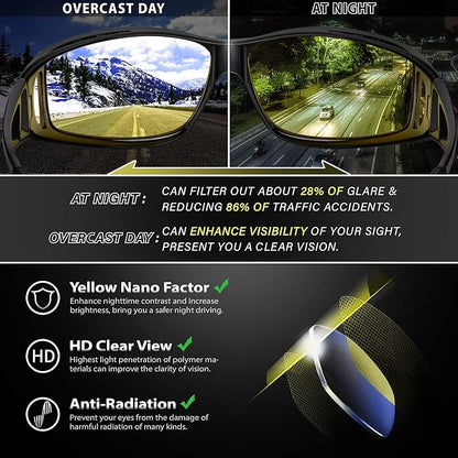 Driving Glasses Polarized Night Anti Glare Lightweight Vision Glasses