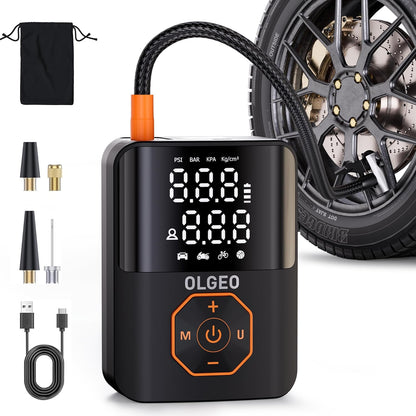 Cordless tyre inflator | Digital auto-stop compressor