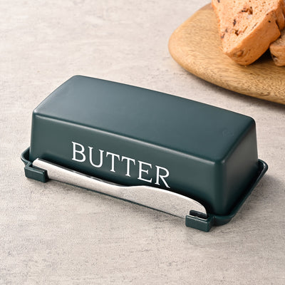 Food-Grade PP Butter Dish with Knife Set | Plastic Butter Container