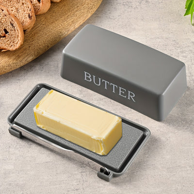 Food-Grade PP Butter Dish with Knife Set | Plastic Butter Container