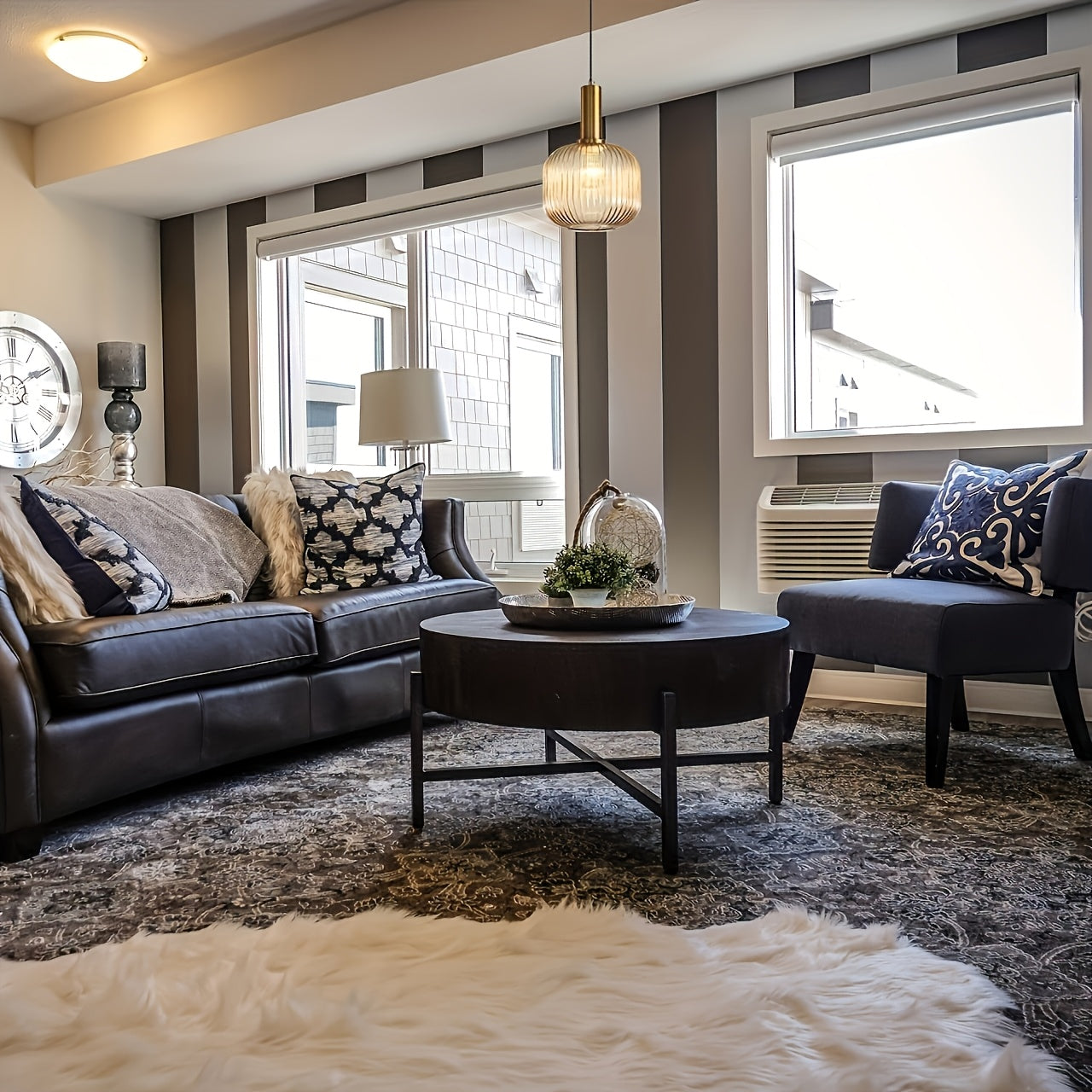 Modern Farmhouse Glass Pendant Light | Golden Finish | Kitchen Island Lighting