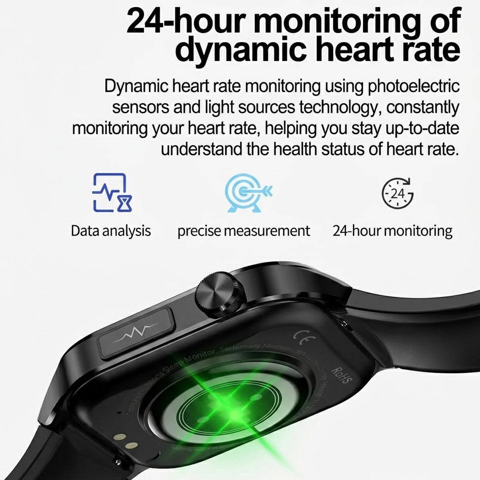Smartwatch | Blood Pressure & Heart Rate Monitor | SOS Alert | IP68 | Bluetooth Calling | AMOLED