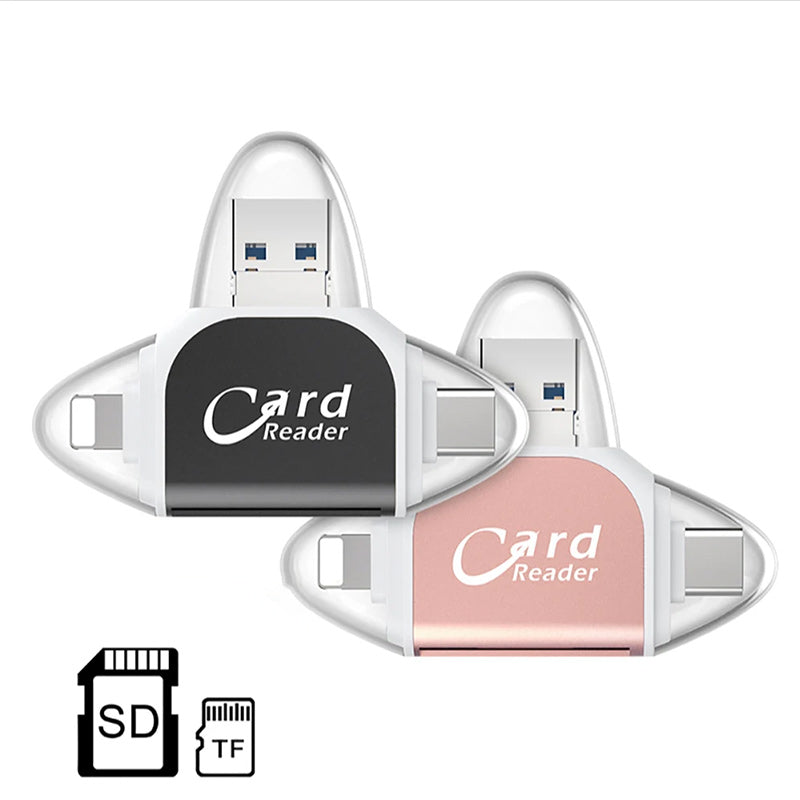 Memory Card Reader USB C Multi Device 4 in 1 File Transfer Adapter