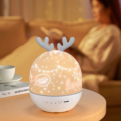 Star Projector Night Light | Soothing Galaxy Ceiling for Kids