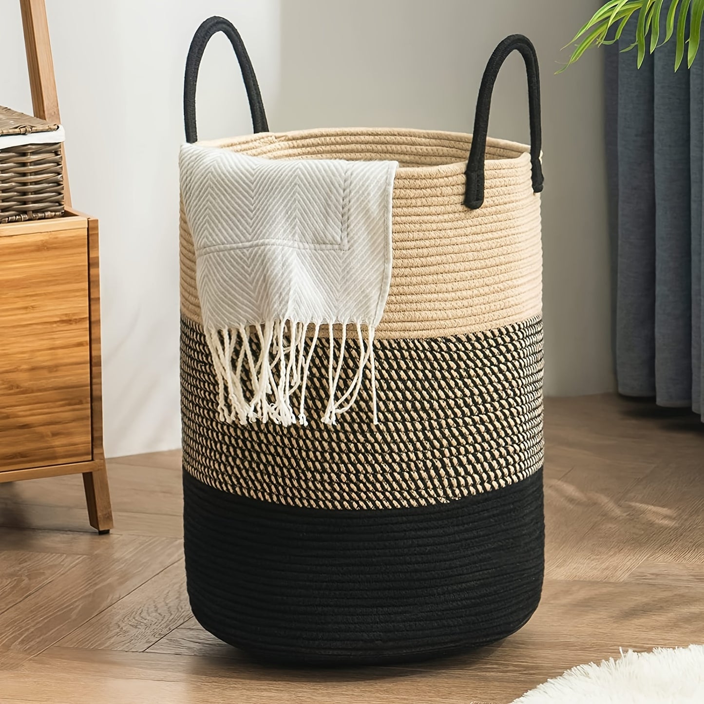 Large Laundry Hamper Basket with Handles | Modern Farmhouse Style