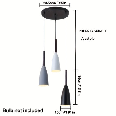 Nordic 3-Head Pendant Iron Chandelier | Modern Dining Room Ceiling Light