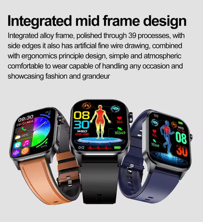 Smartwatch | Blood Pressure & Heart Rate Monitor | SOS Alert | IP68 | Bluetooth Calling | AMOLED