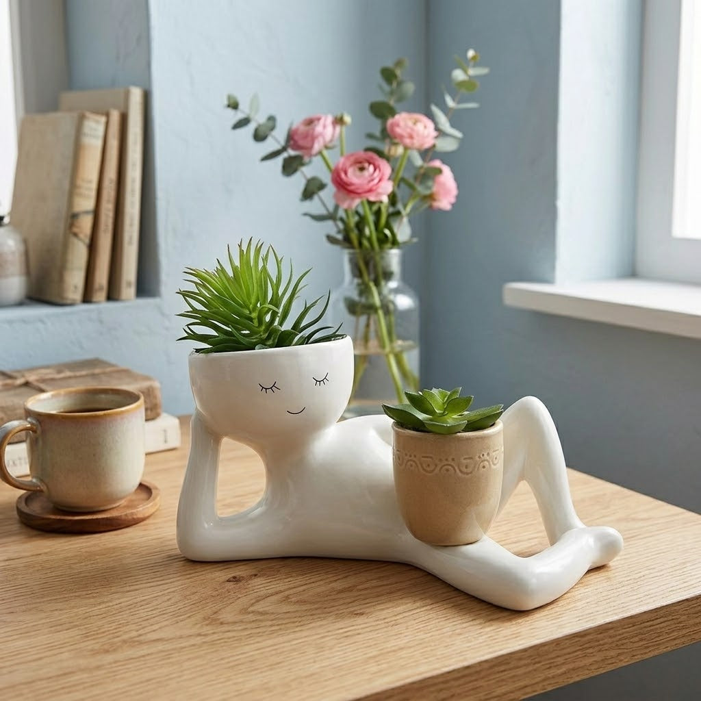 Garden Hose Ceramic Plant Pot