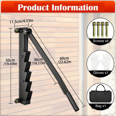 Wall-Mounted Cast Iron Manual Wood Splitter | Heavy-Duty Firewood Kindling Cutter