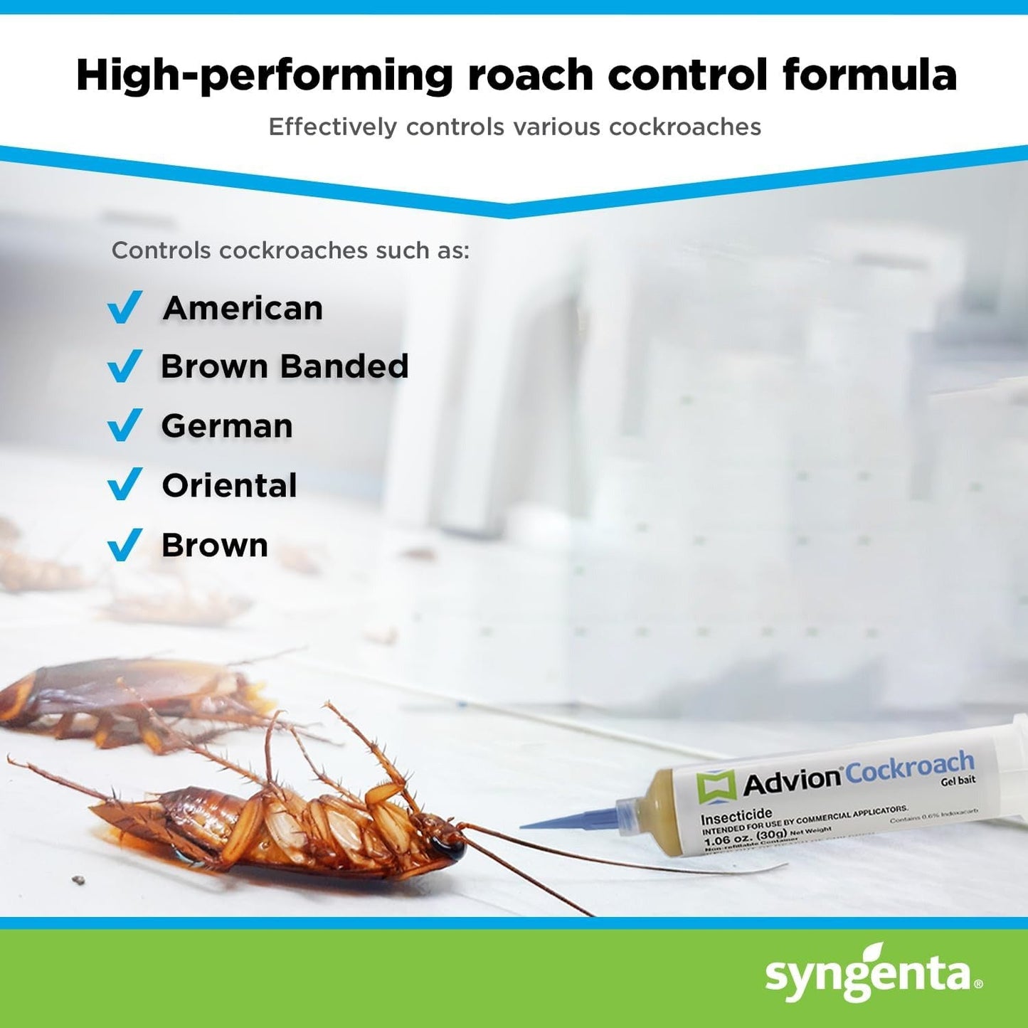 Cockroach Gel Bait Non-Toxic Indoor Pest Control 1.06oz