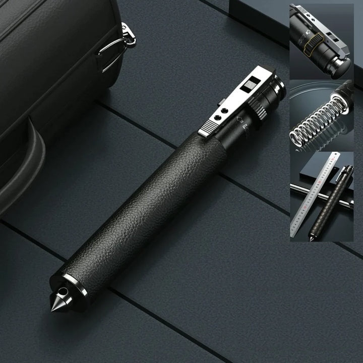 Compact Trekking Pole Portable Hiking Stick Adjustable Steel Support