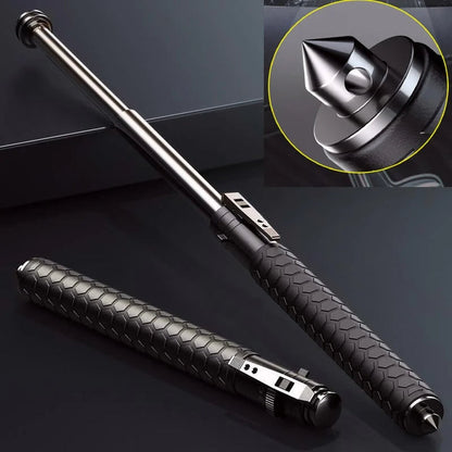 Compact Trekking Pole Portable Hiking Stick Adjustable Steel Support
