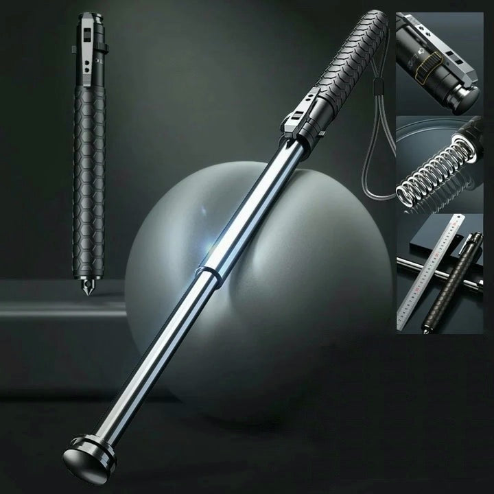 Compact Trekking Pole Portable Hiking Stick Adjustable Steel Support