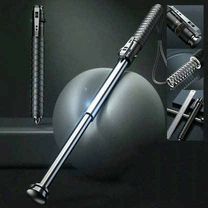 Compact Trekking Pole Portable Hiking Stick Adjustable Steel Support