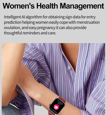 Smartwatch | Blood Pressure & Heart Rate Monitor | SOS Alert | IP68 | Bluetooth Calling | AMOLED