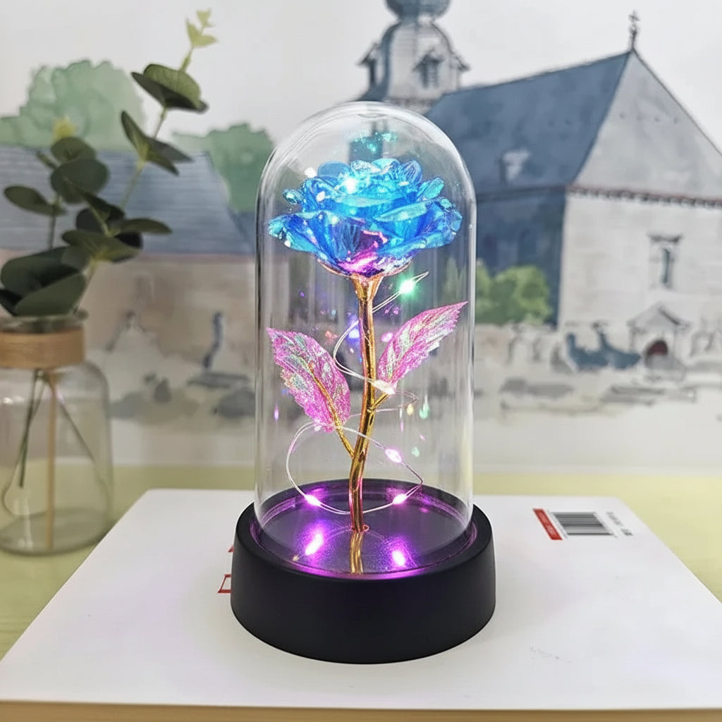 Artificial Rose Valentines Eternal LED Light Flower