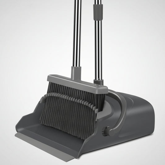 Upgrade Broom Dustpan Set Self Cleaning Broom Dustpan Combo