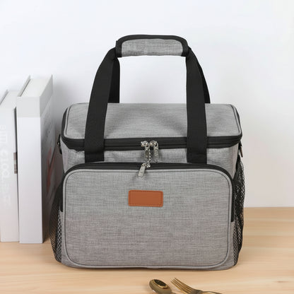 Multifunctional Double Layers Cooler Lunch Bags Large Capacity