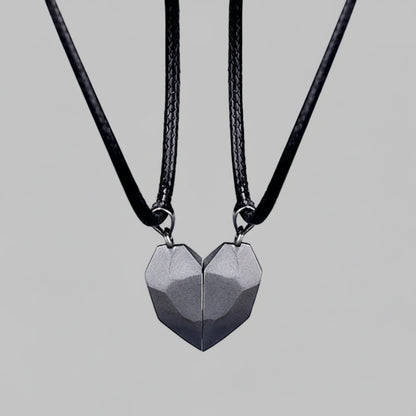 Couple Necklace Electrocardiogram Magnetic Heart