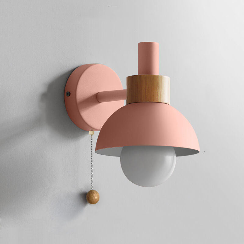 Nordic Macaron Globe Wall Sconce | Modern Pastel Design