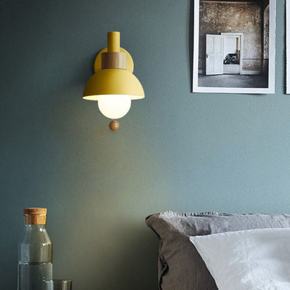 Nordic Macaron Globe Wall Sconce | Modern Pastel Design