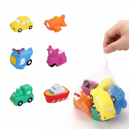 Bath Toys Emergency Vehicles Soft Water Activated Cars