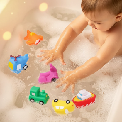 Bath Toys Emergency Vehicles Soft Water Activated Cars