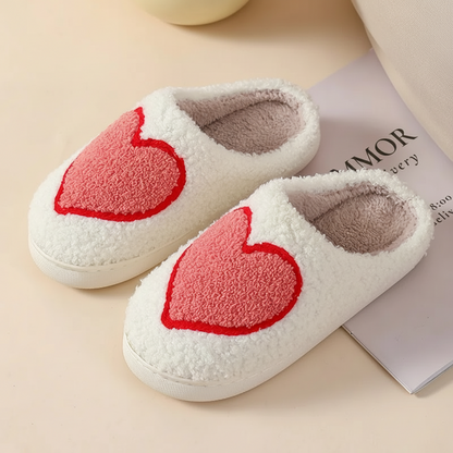 Cozy Heart Mushroom Slippers Sole Comfortable Footwear