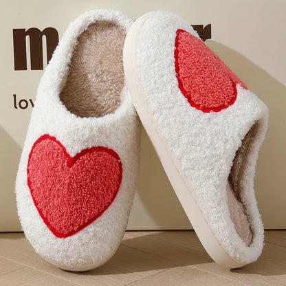 Cozy Heart Mushroom Slippers Sole Comfortable Footwear