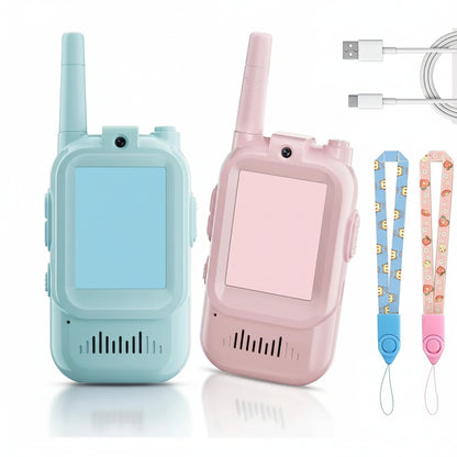 Walkie Talkie Kids Video 2 Pack Rechargeable Toys Camera