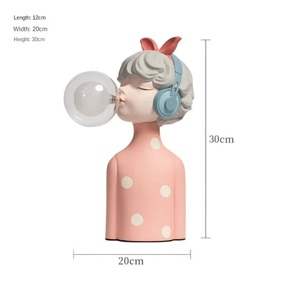 Decorative Girl Table Lamp | Bubble Light