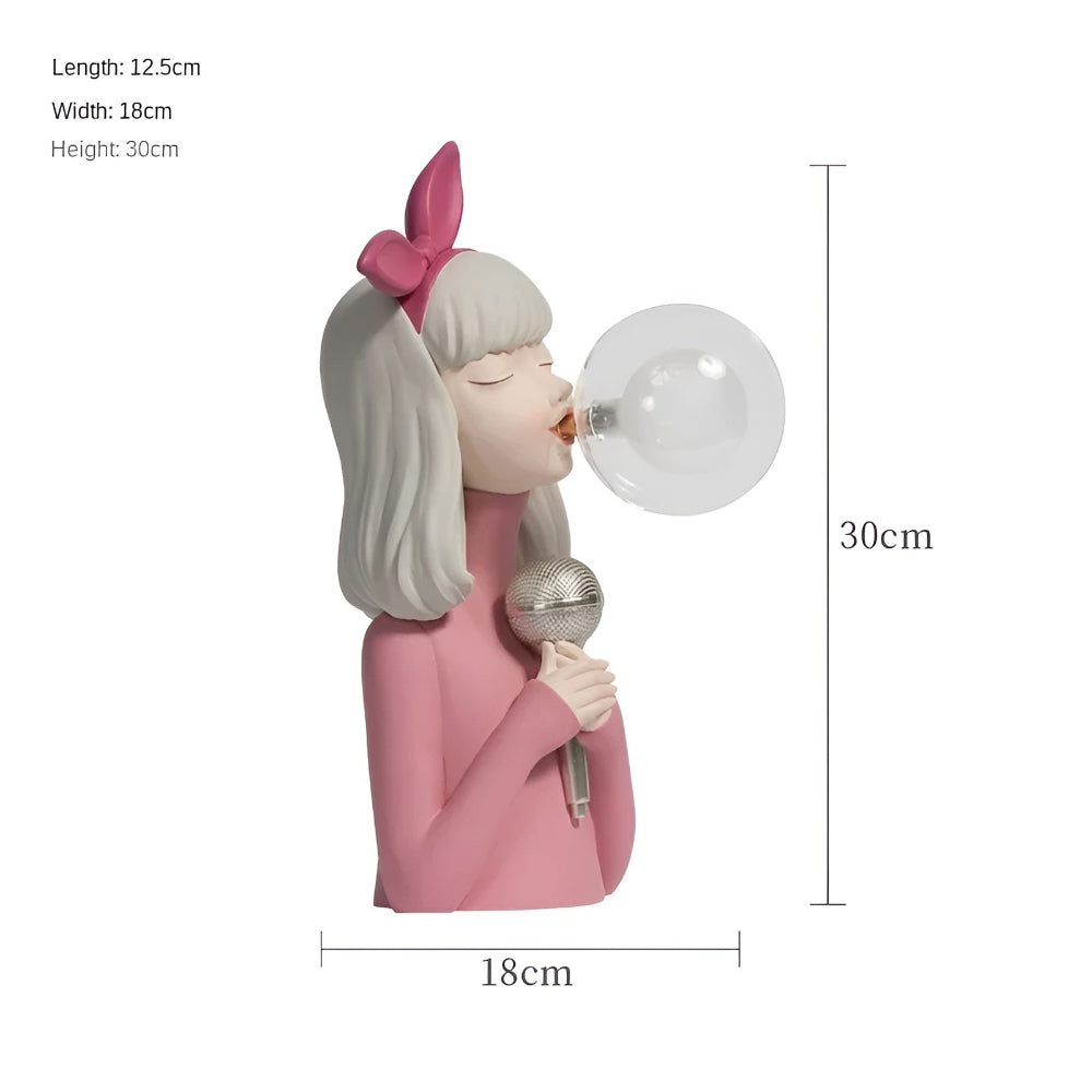 Decorative Girl Table Lamp | Bubble Light