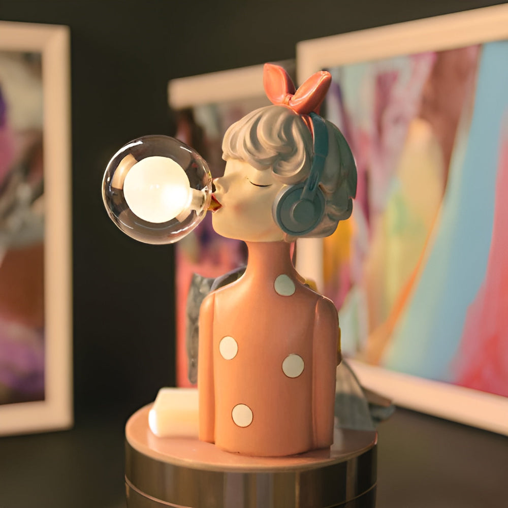 Decorative Girl Table Lamp | Bubble Light