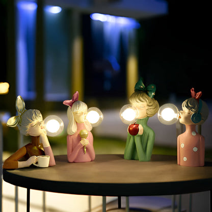 Decorative Girl Table Lamp | Bubble Light