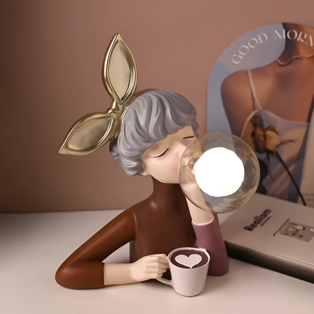 Decorative Girl Table Lamp | Bubble Light
