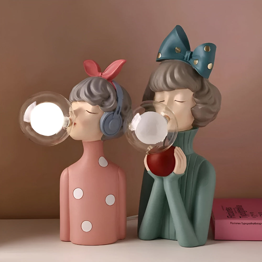 Decorative Girl Table Lamp | Bubble Light