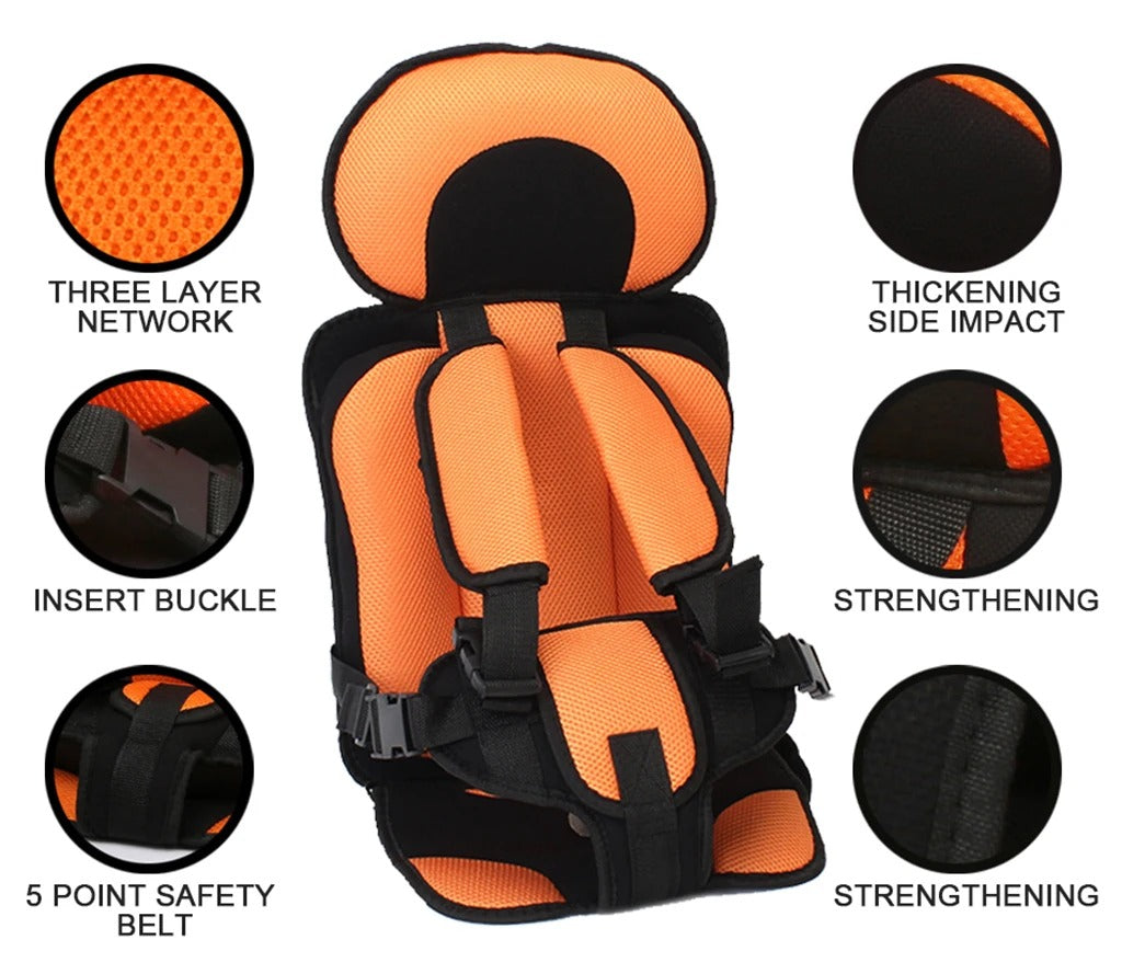 Portable Child Car Seat | Compact, Padded Travel Seat
