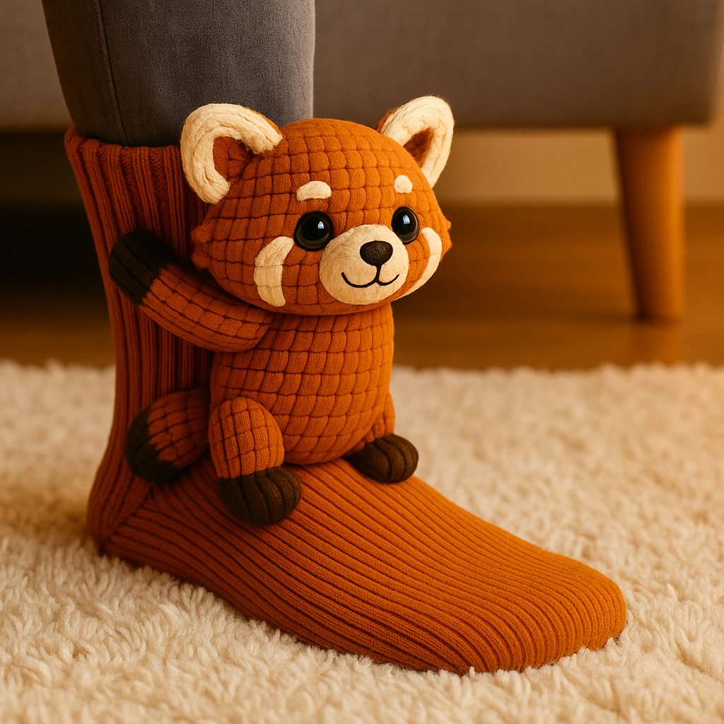 Plush Sloth Slipper Socks | Non-slip cosy warmth