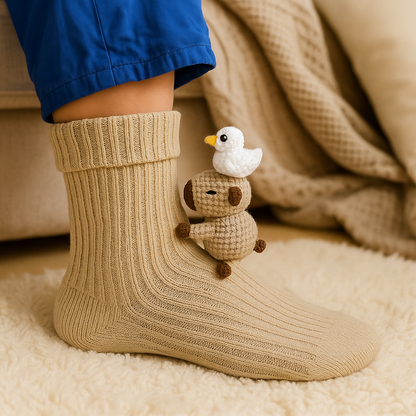 Plush Sloth Slipper Socks | Non-slip cosy warmth