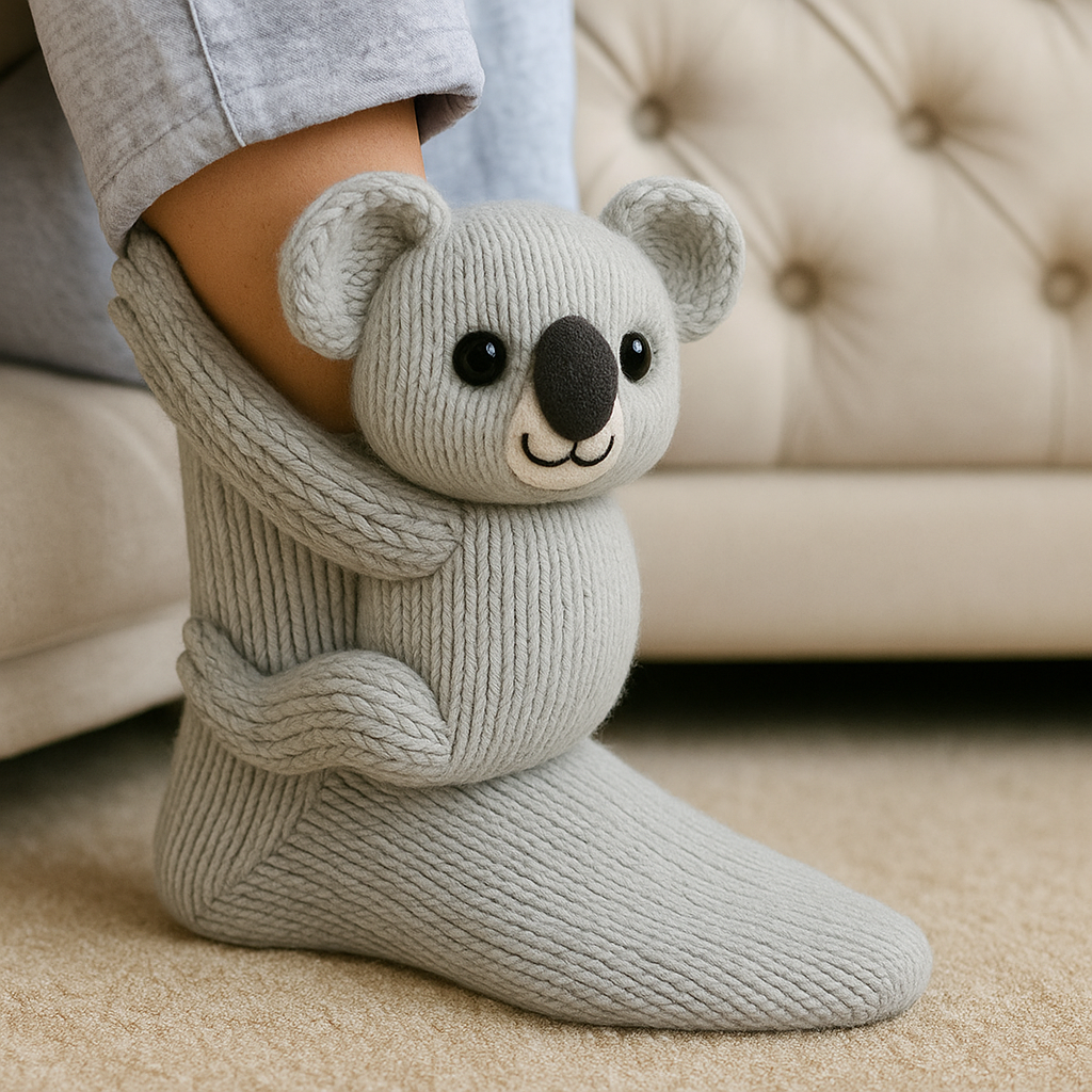Plush Sloth Slipper Socks | Non-slip cosy warmth